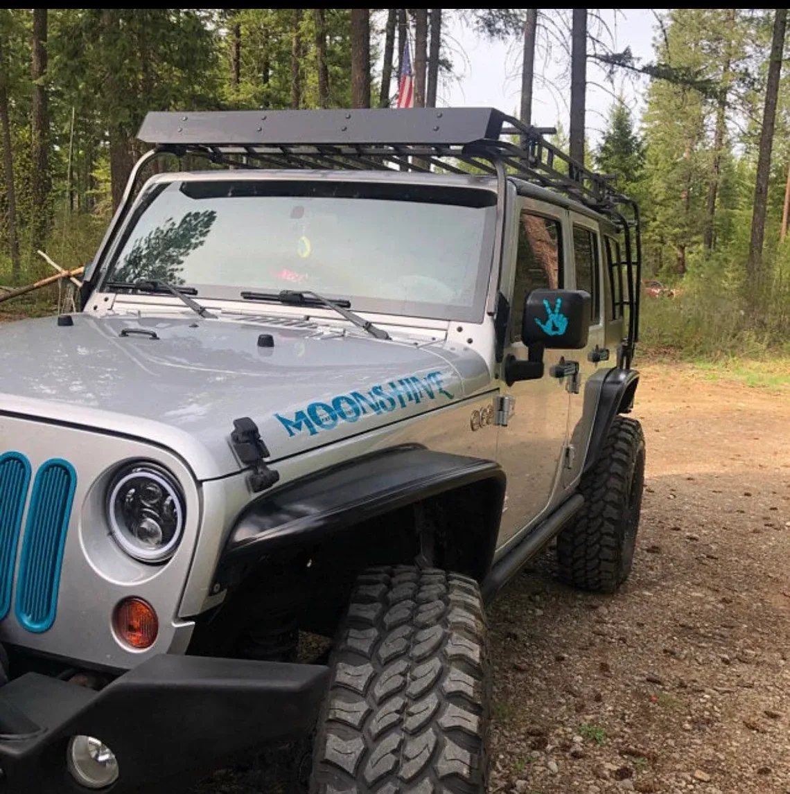 Hect Creations Jeep Wave Peace Decal Set w/ State Cutout product image