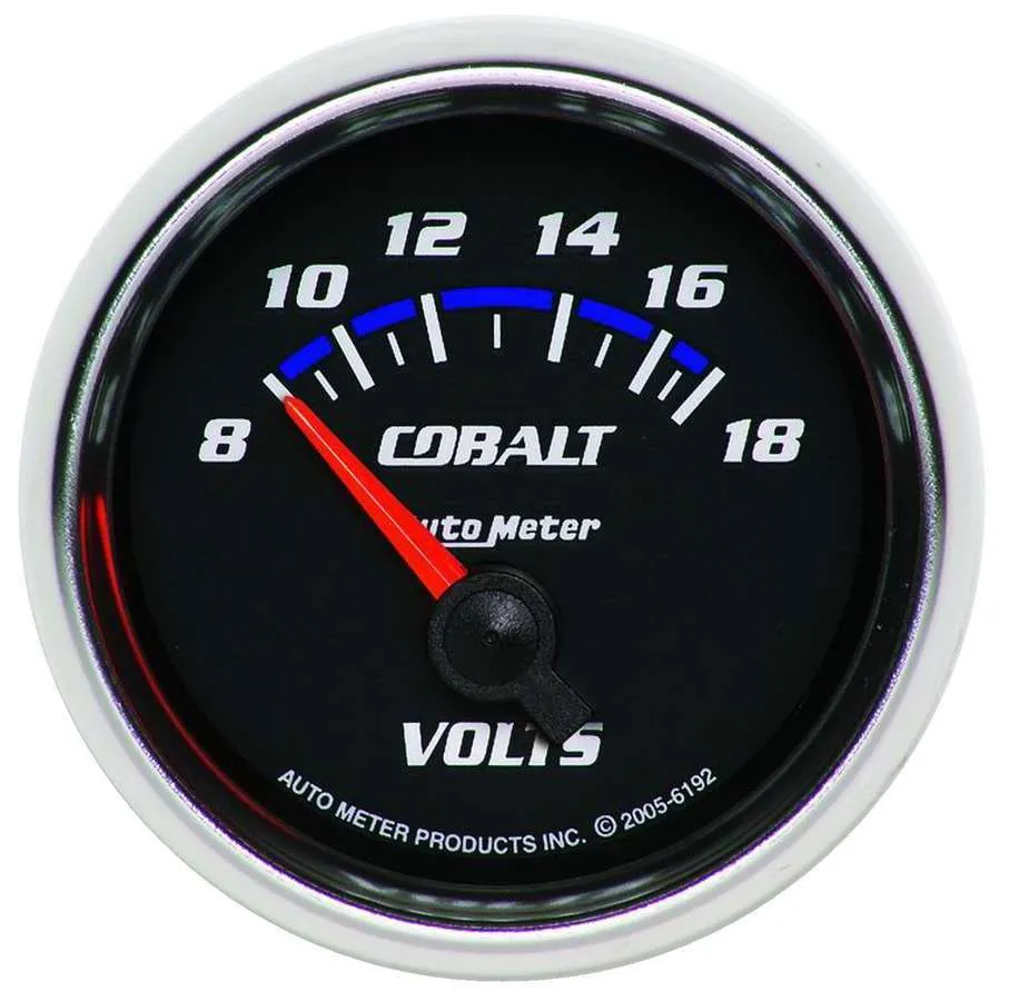 AutoMeter Gauge, Voltmeter, 2 1/16", 18V, Electric, Cobalt