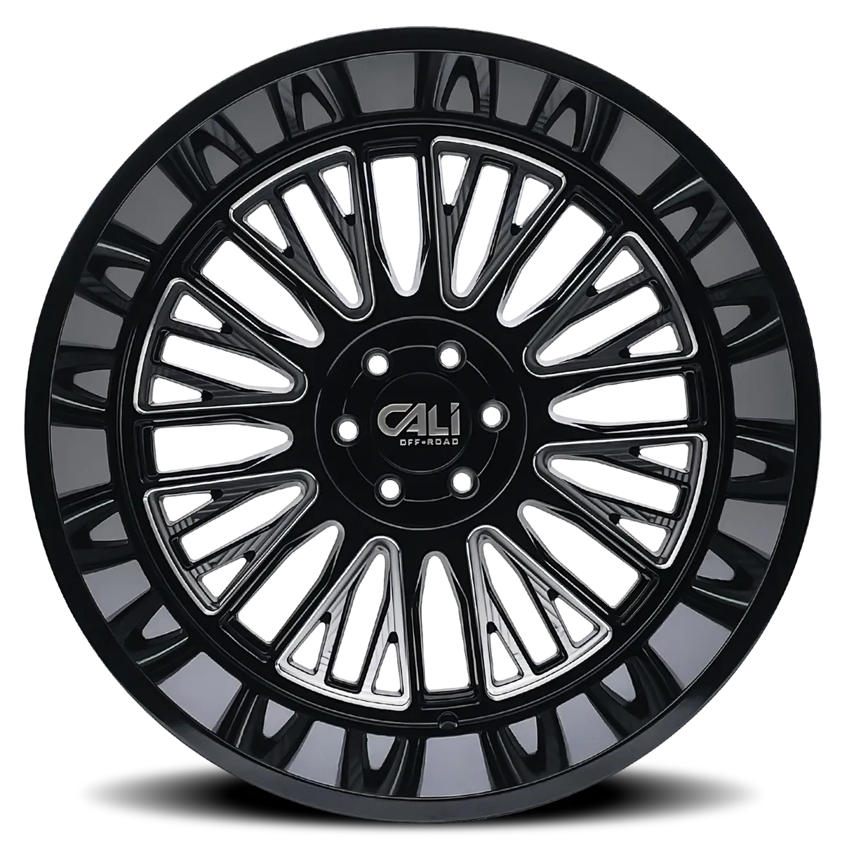 Cast Aluminum Wheels Vertex 9116 BM 20x10 Milled Gloss Black 5 On 127 Bolt Pattern -25 Offset Cali Offroad Wheels product image