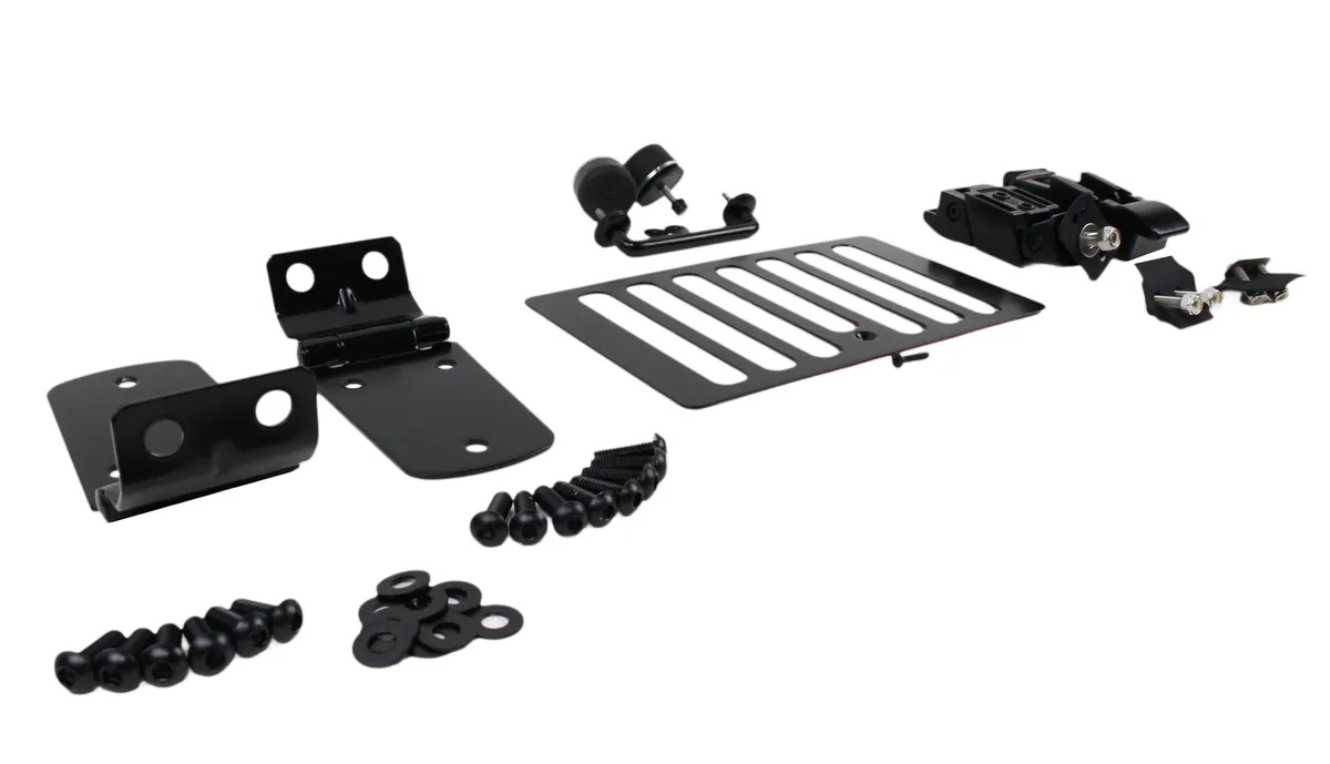 Jeep TJ Hood Kit 98-06 Wrangler TJ Powdercoat Black Kentrol product image