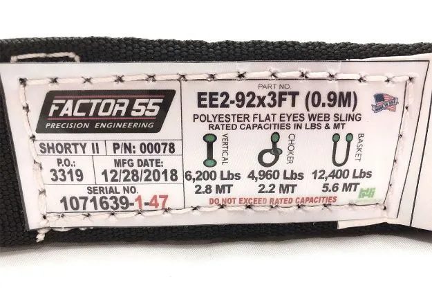 Factor 55 3ft x 2in Shorty Strap II - 12,400lb Max Capacity product image