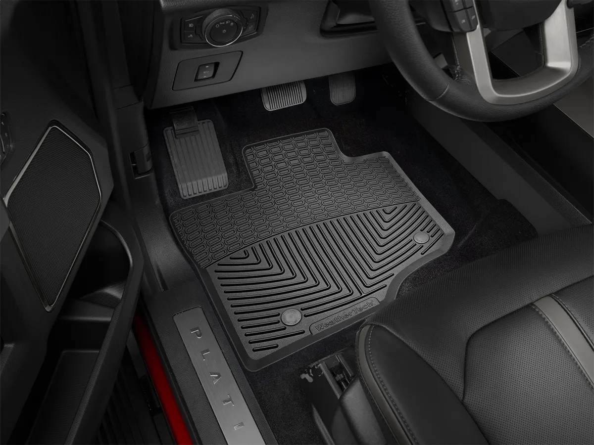 2015+ Ford F-150 SuperCrew and SuperCab front rubber mats in black product image
