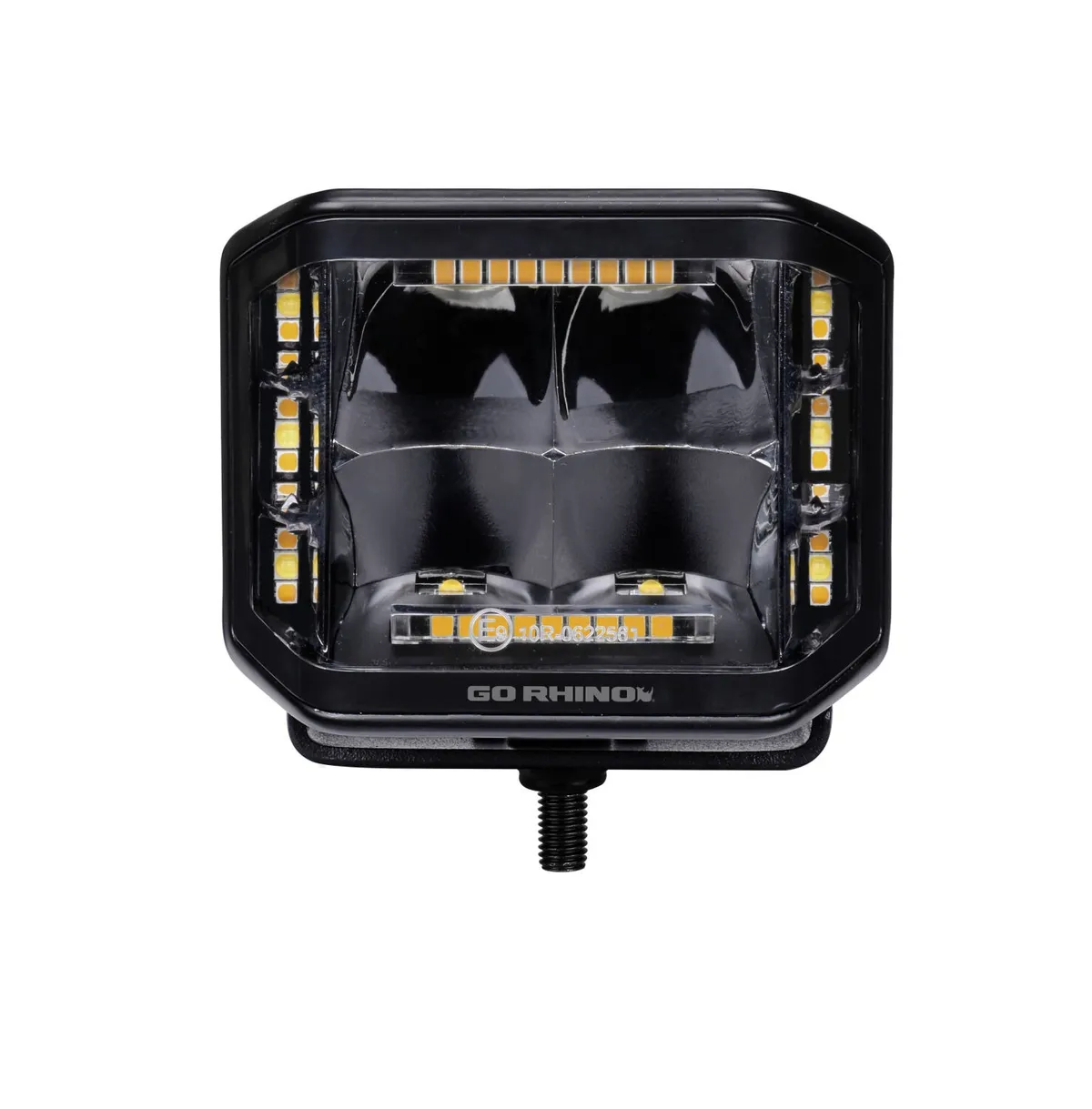 go Rhino 750700322scs Blackout Combo Series - Sideline 4x3 LED Cube Spot Lights, Pair, W/Amber Leds product image