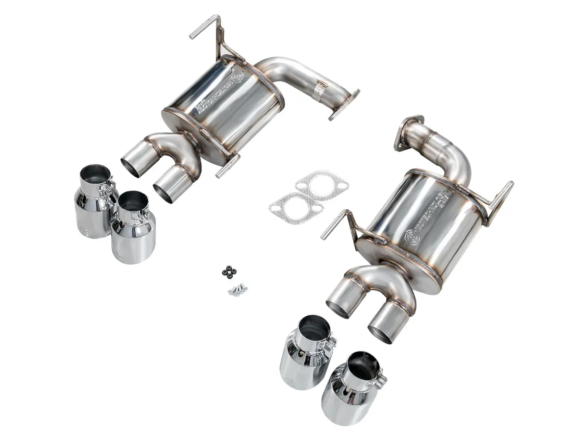 AWE Track Edition Axleback Exhaust for VB Subaru WRX - Diamond Black Tips 3020-43424 product image