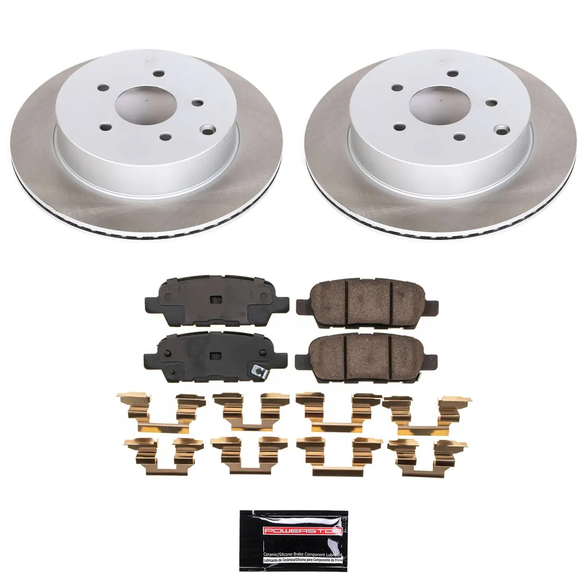 Z17 Semi Coated Rotor Kit: Coated Rotors; Ceramic Pads W/Hardware product image