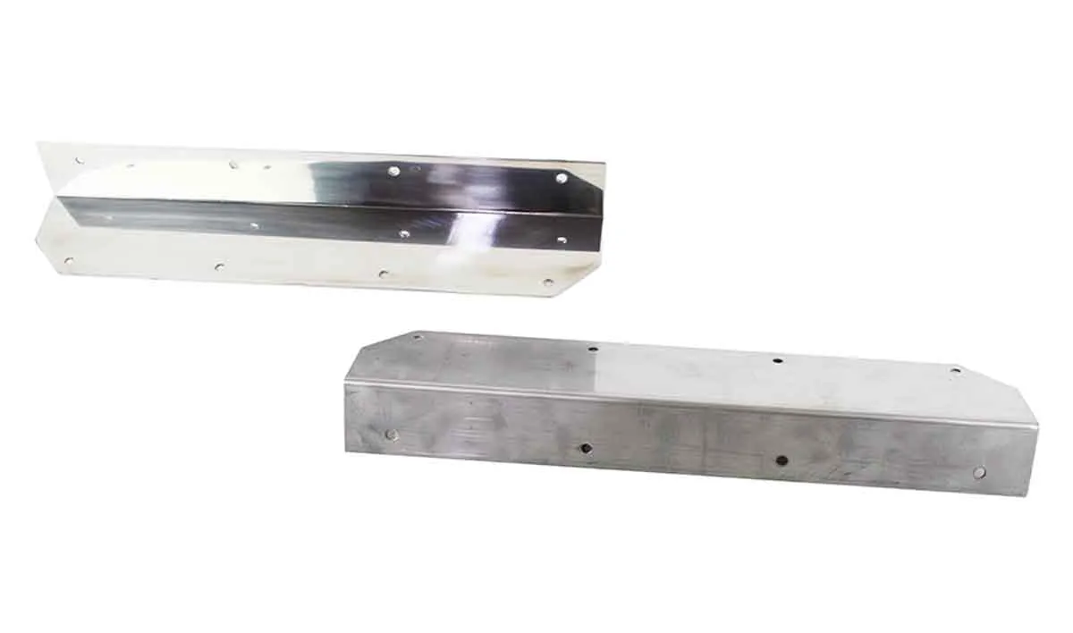 Jeep YJ Step Cover Inlay Pair 87-95 Wrangler TJ Polished Silver Kentrol product image
