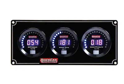 Quickcar Racing Products Digital 3-Gauge Panel OP/WT/WP