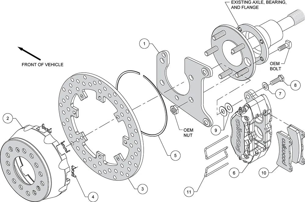 1964 - 1974 Buick, Chevrolet, Oldsmobile, Pontiac Dynapro SA Lug Drive Dynamic Rear Drag Brake Kit - 140-12550 product image