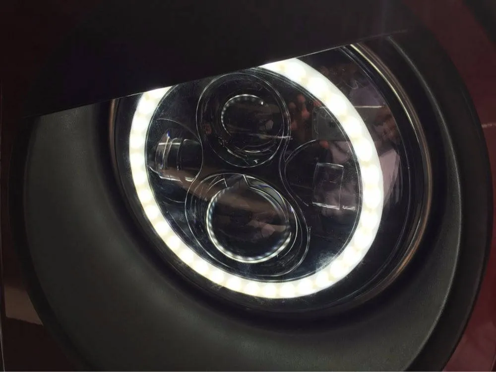 7 inch 80W Jeep LED Halo Headlights with DRL & Turn Signals for 1997-2018 Wrangler JK CJ TJ product image