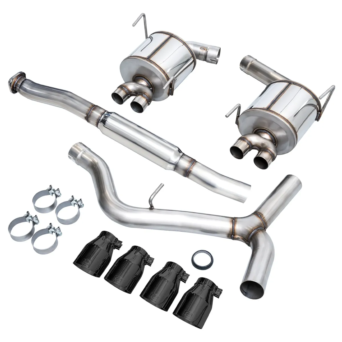 Awe Touring Edition Exhaust For va Sti / gv Wrx / gv Sti Sedan - Chrome Silver Quad Tips (102mm) product image