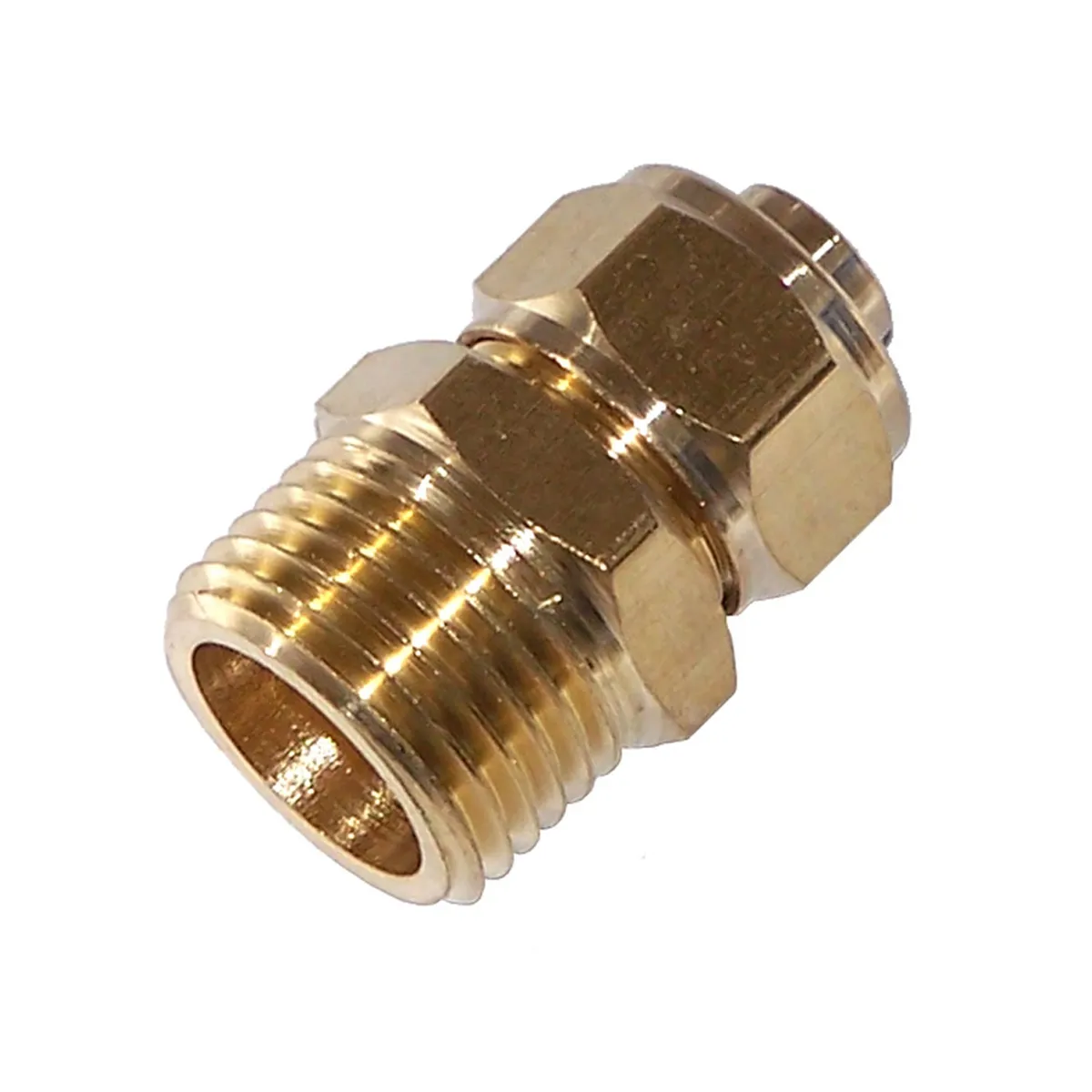 Compression Fitting; 1/2 in. M NPT Straight For 1/2 in. OD Tube; Brass; product image