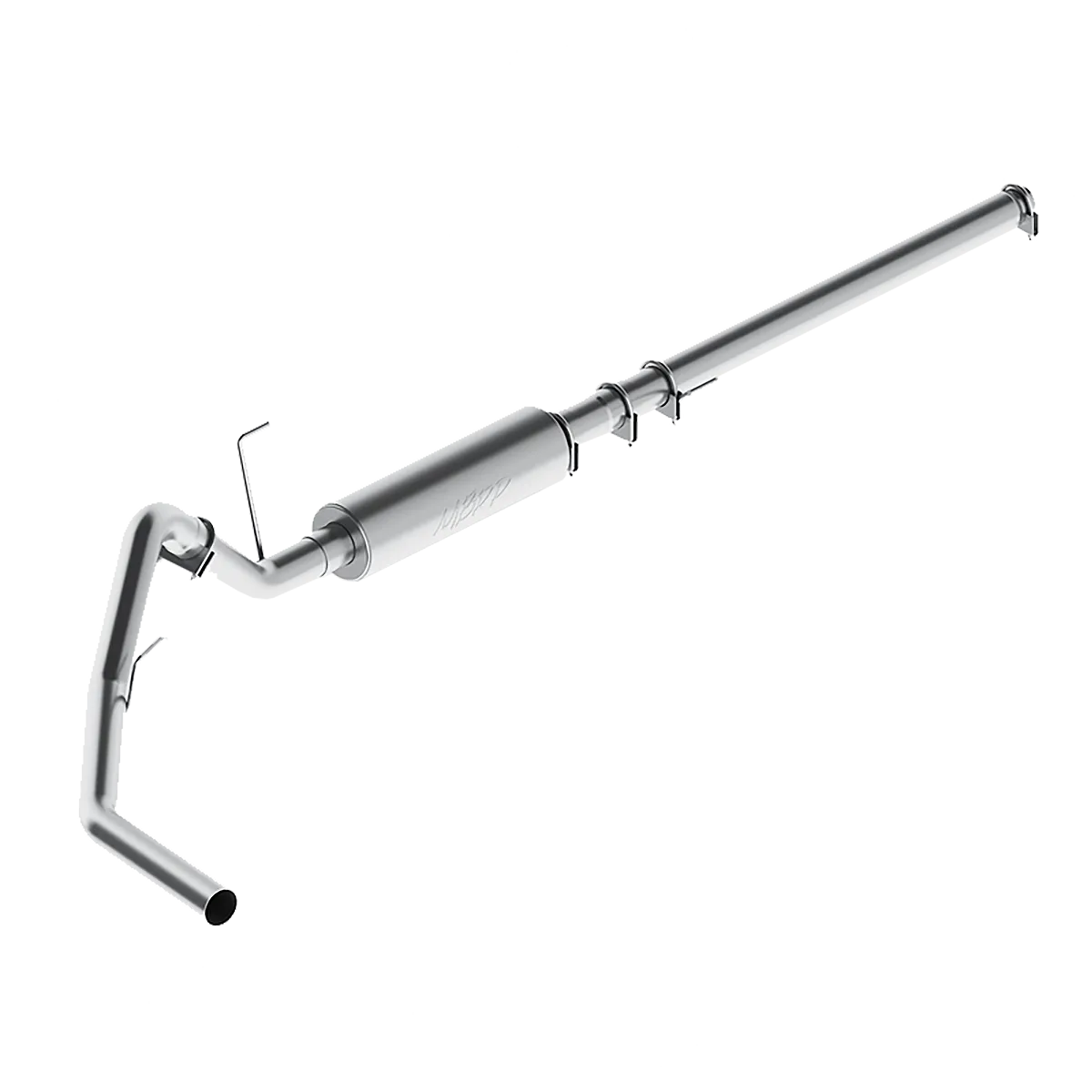 Armor Lite Cat Back Exhaust System; 3 in.; Incl. Ext. Pipe/Mid Pipe/Muffler/Tailpipe/Hardware; No Tip Incl. Single Side Exit; Aluminized; product image