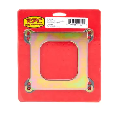 Racing Power Company Square-Bore To Spread-Bo re Adapter Plate - Zinc