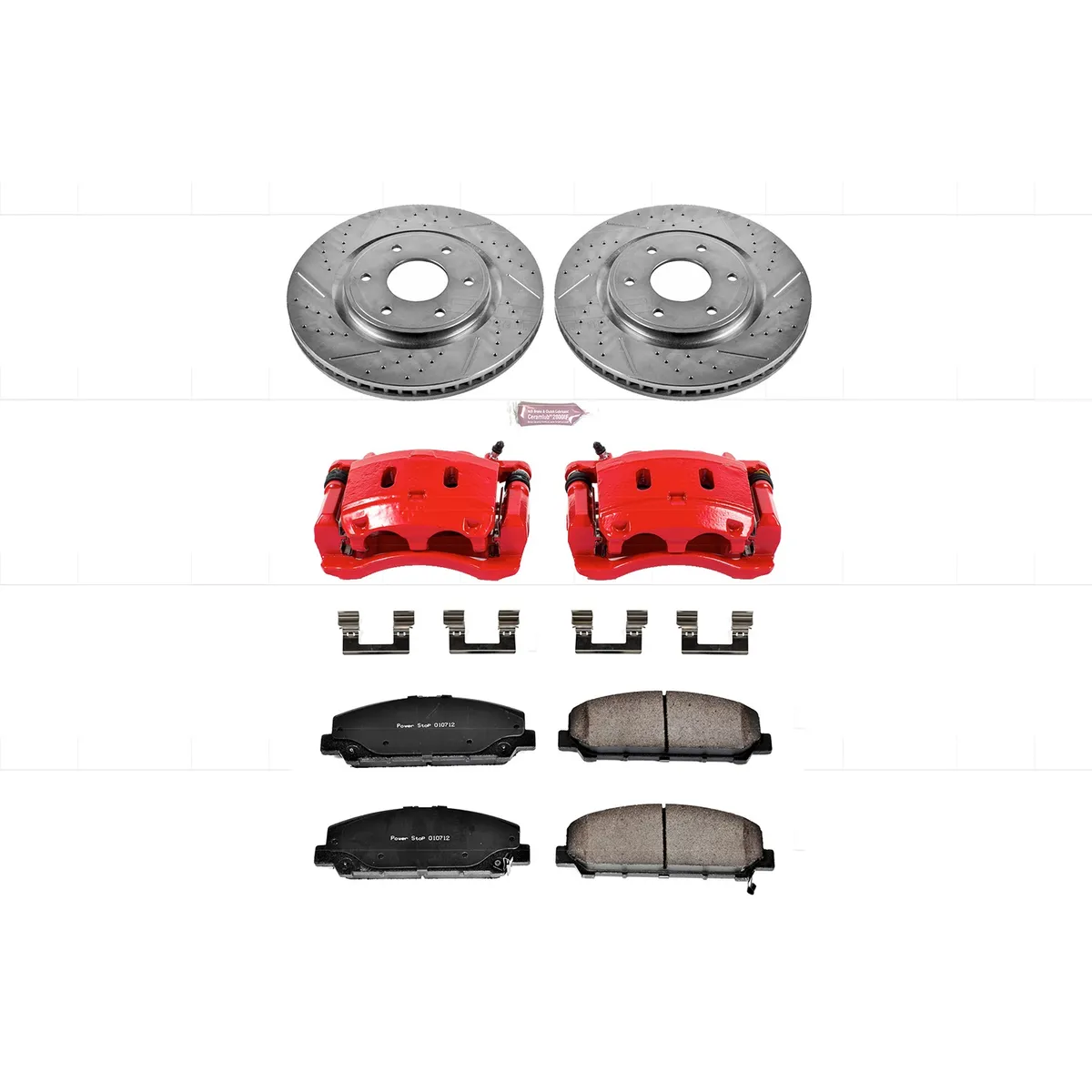 Z23 Evolution Sport Upgrade Kit: Drilled/Slotted Rotors; Carbon-Fiber Ceramic Pads; Powder Coated Calipers product image