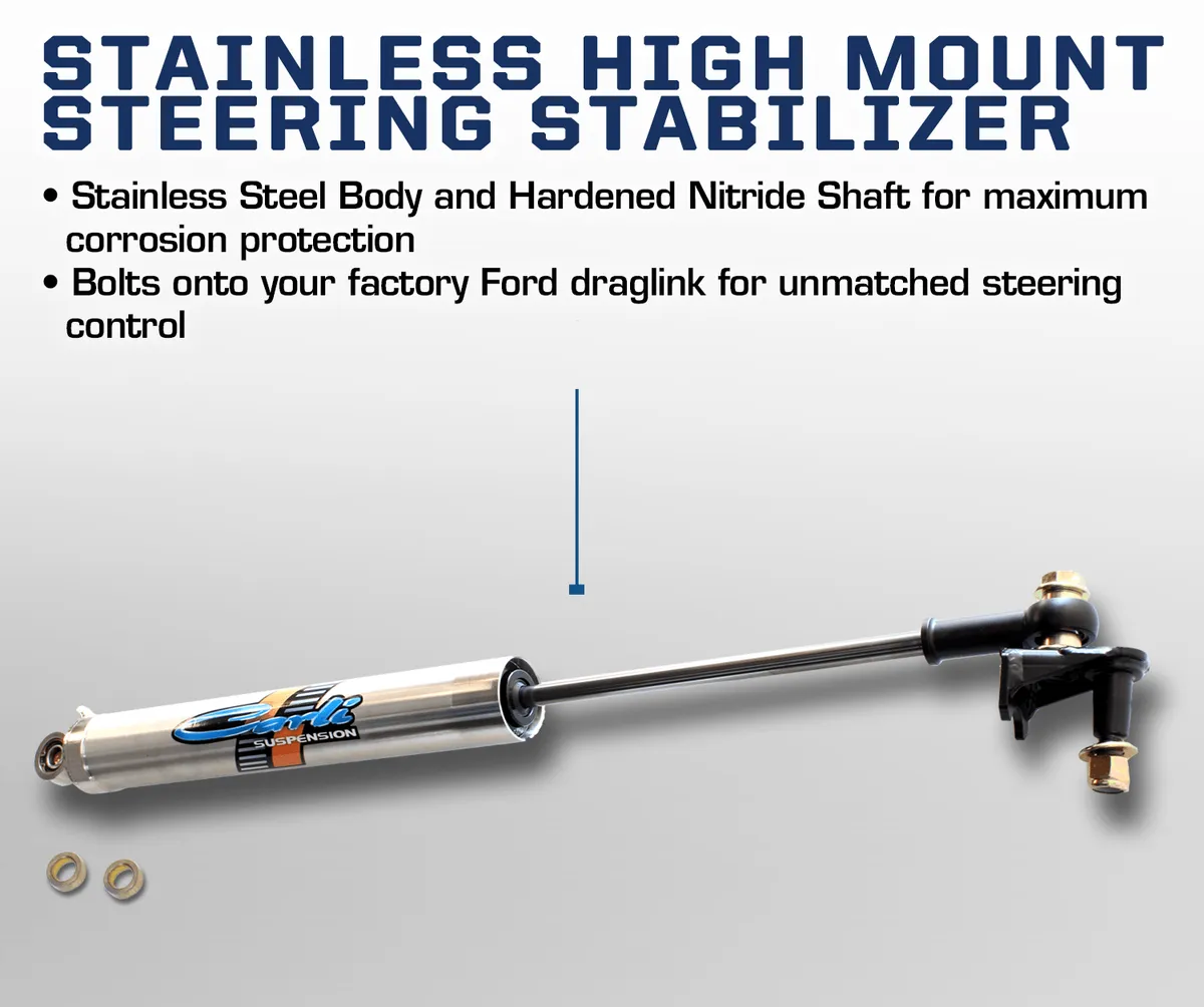 Carli High Mount Steering Stabilizer 05-26 Ford Powerstroke F-250/F-350 product image