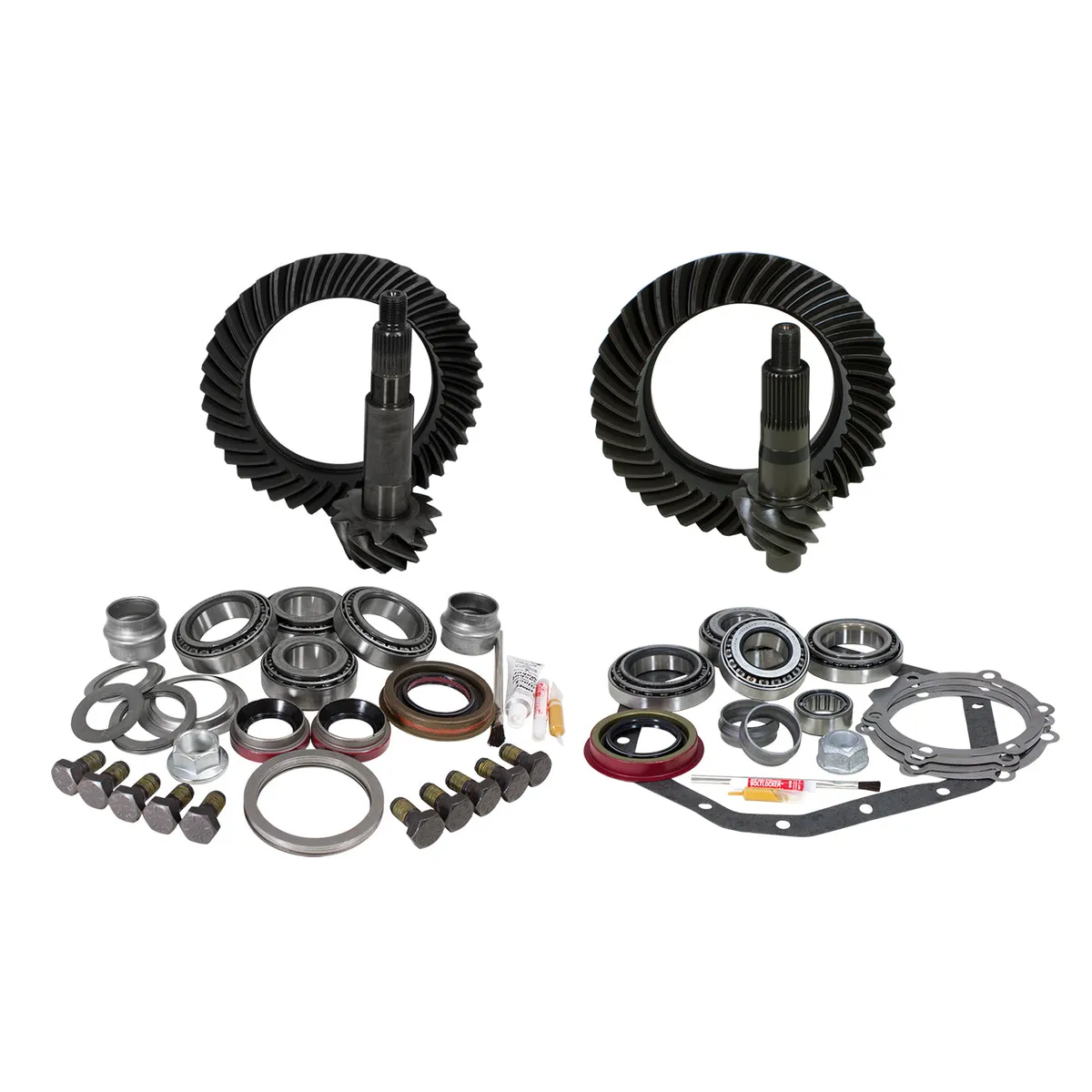 Yukon Gear And Axle Gear & Install Kit Reverse Rotate Dana 60 & 88-Down GM 14T 4.88 Thick D60 Rev/GM 10.5 Inch 14T Gear/Kit Package 4.88 Thick '88 & Down Yukon Gear