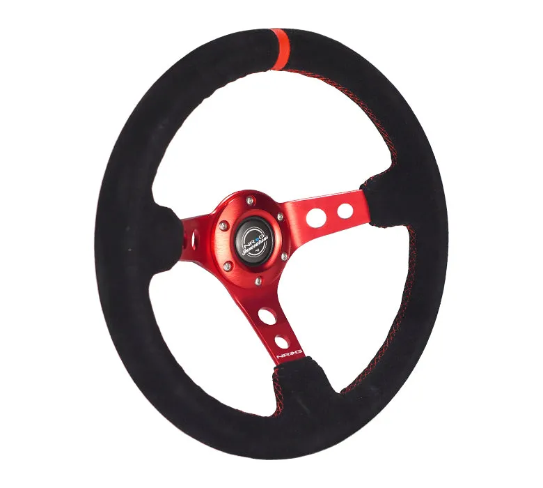 Steering Wheel 350mm 3in Dish Black Suede product image