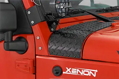 Warrior Products Wrr Outr Hood Cowl Cvr 07-12 JK Blk Dia
