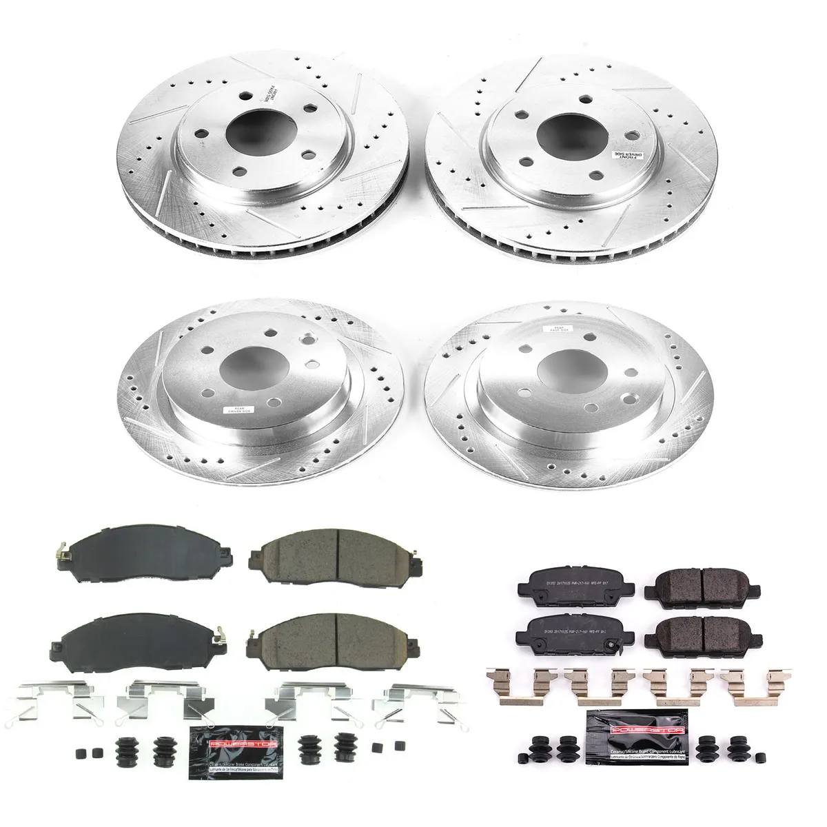Z23 Evolution Sport Upgrade Kit: Drilled/Slotted Rotors; Carbon-Fiber Ceramic Pads W/Hardware product image