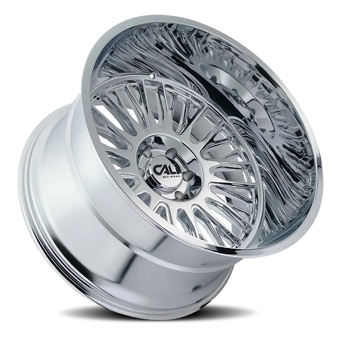 Cast Aluminum Wheels Vertex 9116 CH 22x12 Chrome 8 On 165.1 Bolt Pattern -44 Offset Cali Offroad Wheels product image
