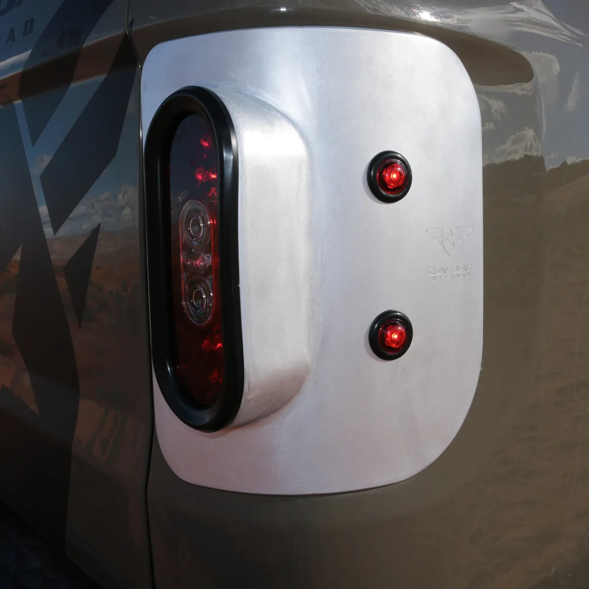 Jeep JT Gladiator Off Road LED Tail Light Kit - Raw Aluminum product image