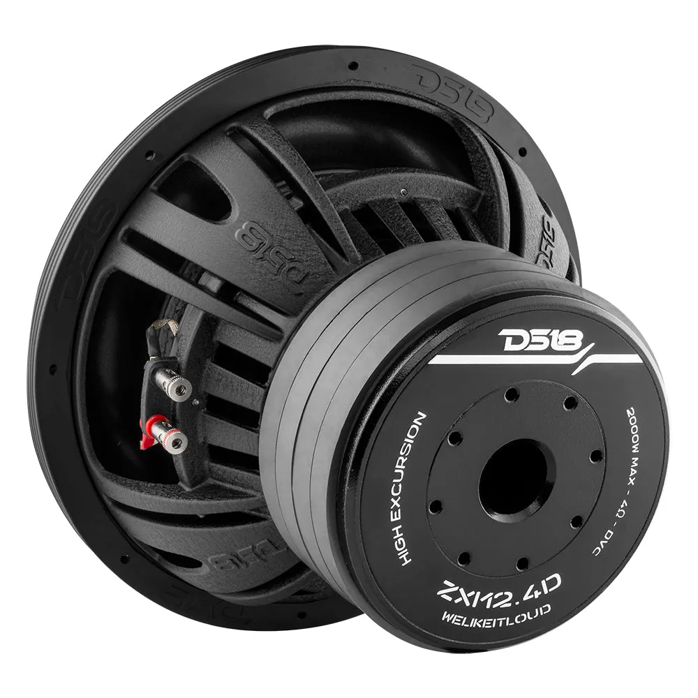 Zxi 12" High Excursion Subwoofer Quad Stacked Magnets | 1000w Rms Dvc 4-Ohm product image