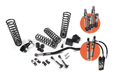 JKS 0718 Jeep JK Wrangler 2dr 2.5in Jventure Lift Kitfox 2.5 Pes R/R Dsc Shocks 4