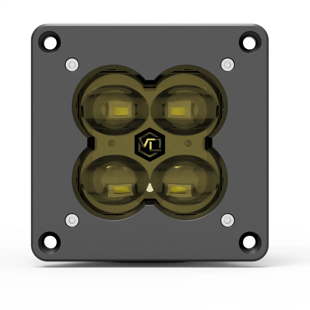 Fng 3 rr SAE 3 Inch Backlit Fog Light Pods Yellow Flush Mount Dot/Sae Pair Vivid Lumen product image