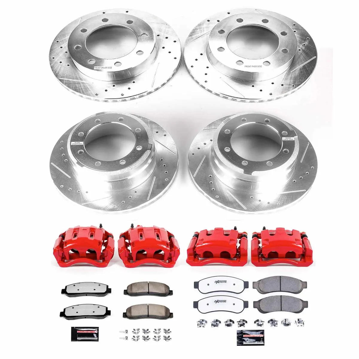 Z36 Truck/Tow Upgrade Kit: Drilled/Slotted Rotors; Carbon-Fiber Ceramic Pads; Powder Coated Calipers product image