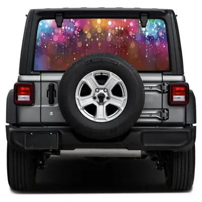 Under The Sun Inserts Fuzzy Lights Rear Window Decal