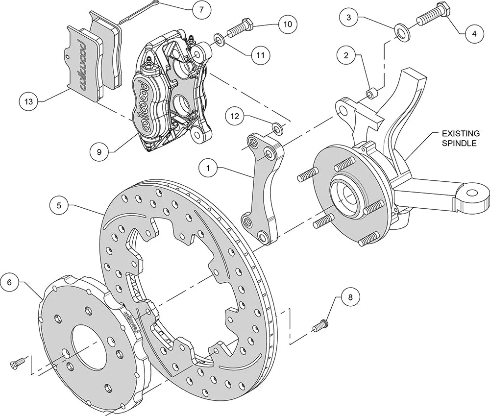2002 - 2011 Acura, Honda Forged Dynalite Big Brake Front Brake Kit (Hat) - 140-7014 product image