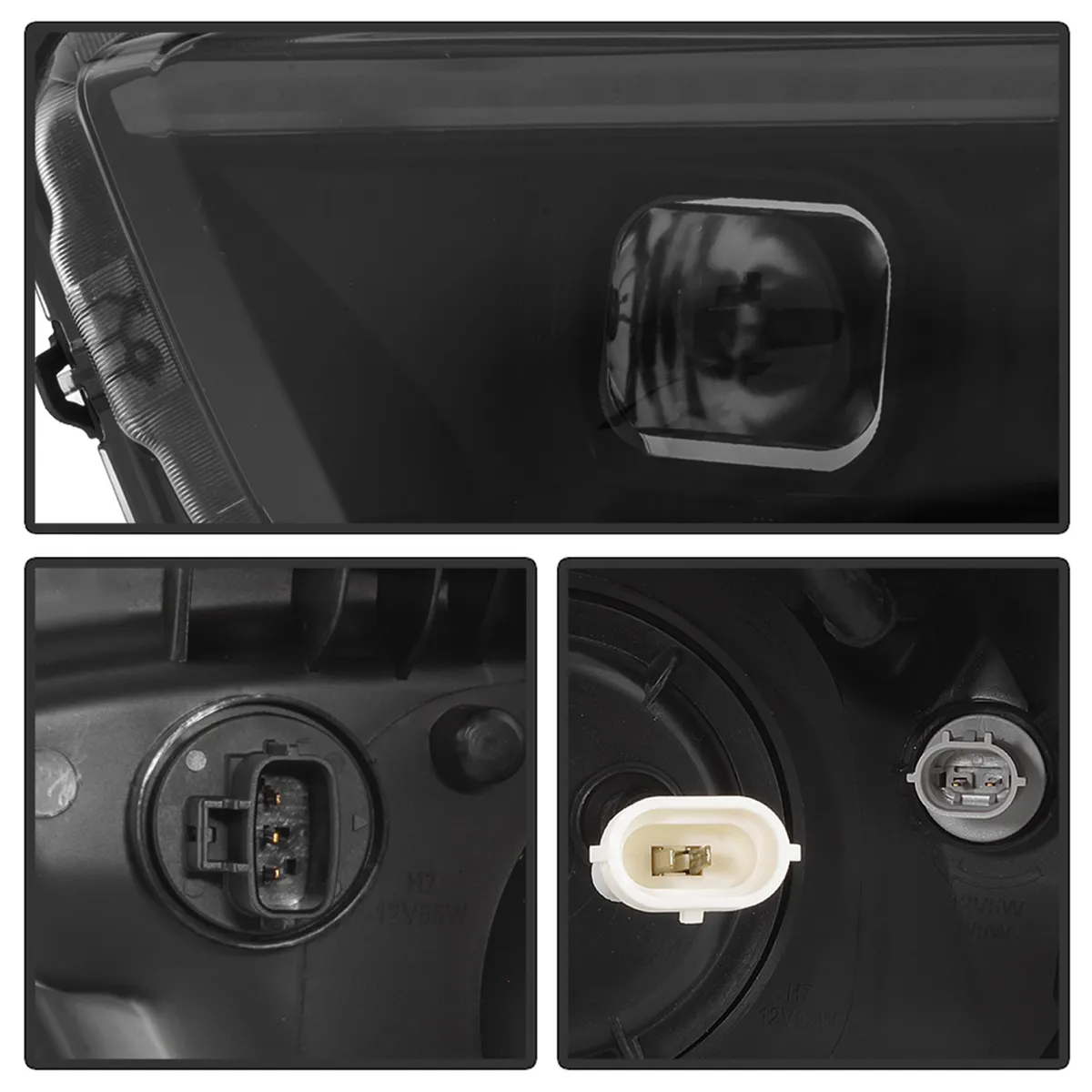 1622 Tacoma sr & Sr5 Models Only DRL Light Bar Projector Headlights Black Smoke product image