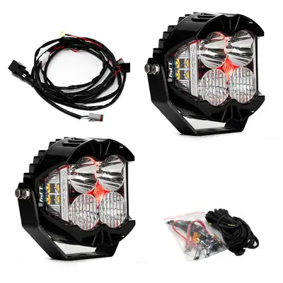 Baja Designs LP4 Pro LED Auxiliary Light Pod Pair Light Pattern Driving/Combo Red Backlight Baja Designs