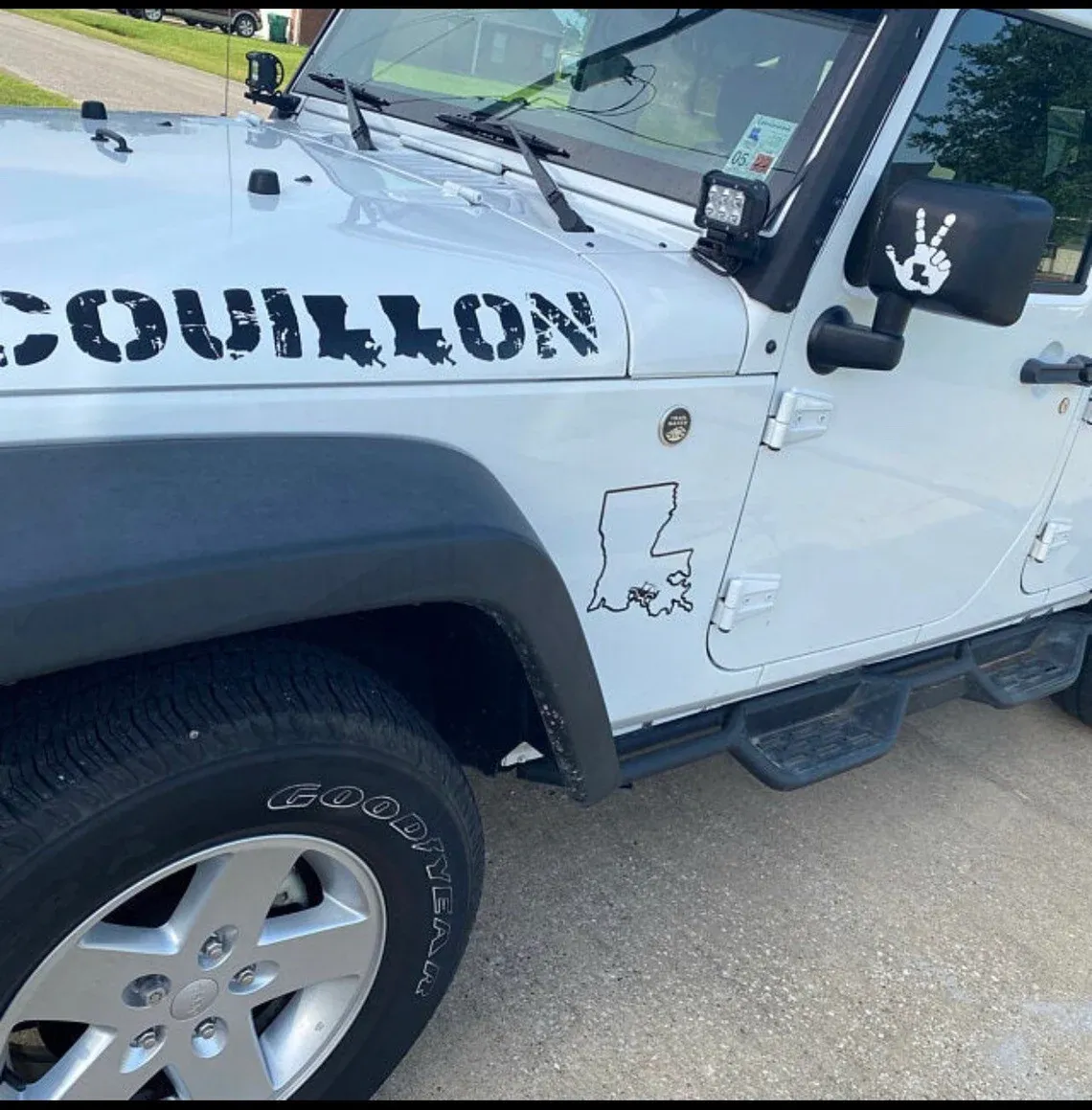 Hect Creations Jeep Wave Peace Decal Set w/ State Cutout product image