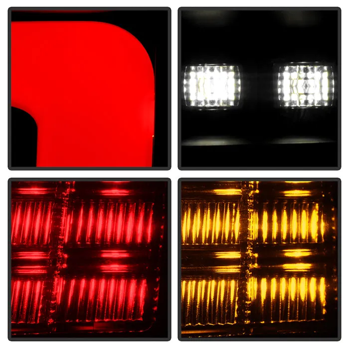 ( Spyder ) Jeep Grand Cherokee 99-04 Light Bar LED Tail Lights Version 3 - Black Smoke product image