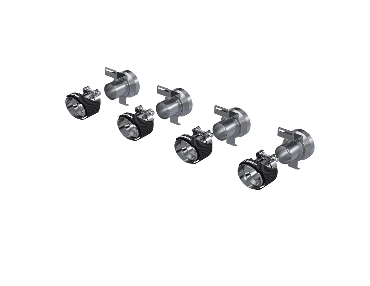 2018-2021 Kia Stinger GT Carbon Fiber Bezel Kit, Quad 4 Inch OD, 2.5 Inch ID Tips MBRP product image