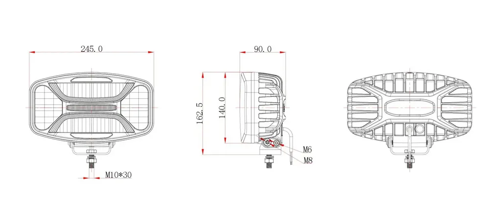 Defender Tundra 9 Inch Rectangle Driving Light Vivid Lumen product image