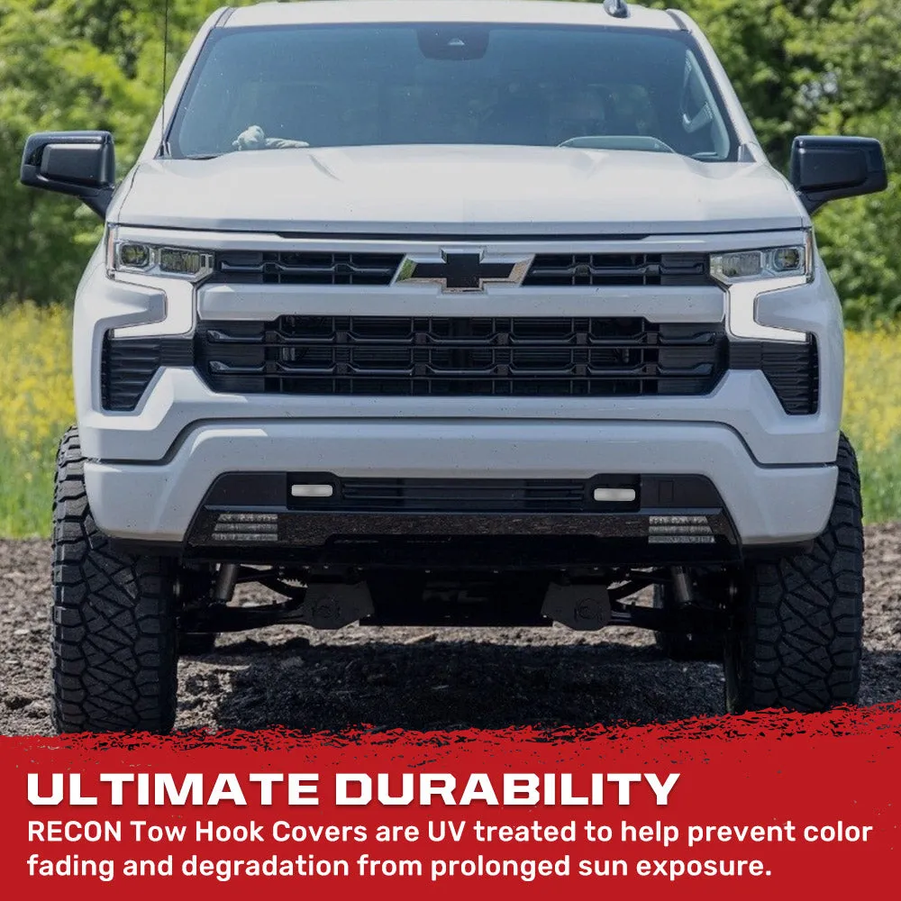 Chevy 20-25 Silverado 1500 Tow Hook Covers 2-Piece Set of Silicone Covers Standard & LED Options - Multiple Colors product image