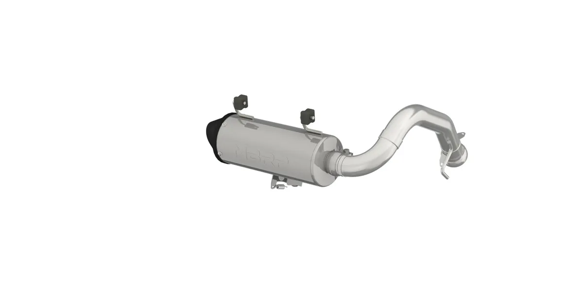ATV Exhaust System With Performance Muffler; Slip On; 5 in.; 1.75 in. Inlet; 4.25 in. Diameter Body; Packed Muffler; product image