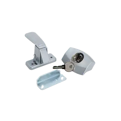 JR Products Locking Camper Door Latch Silver