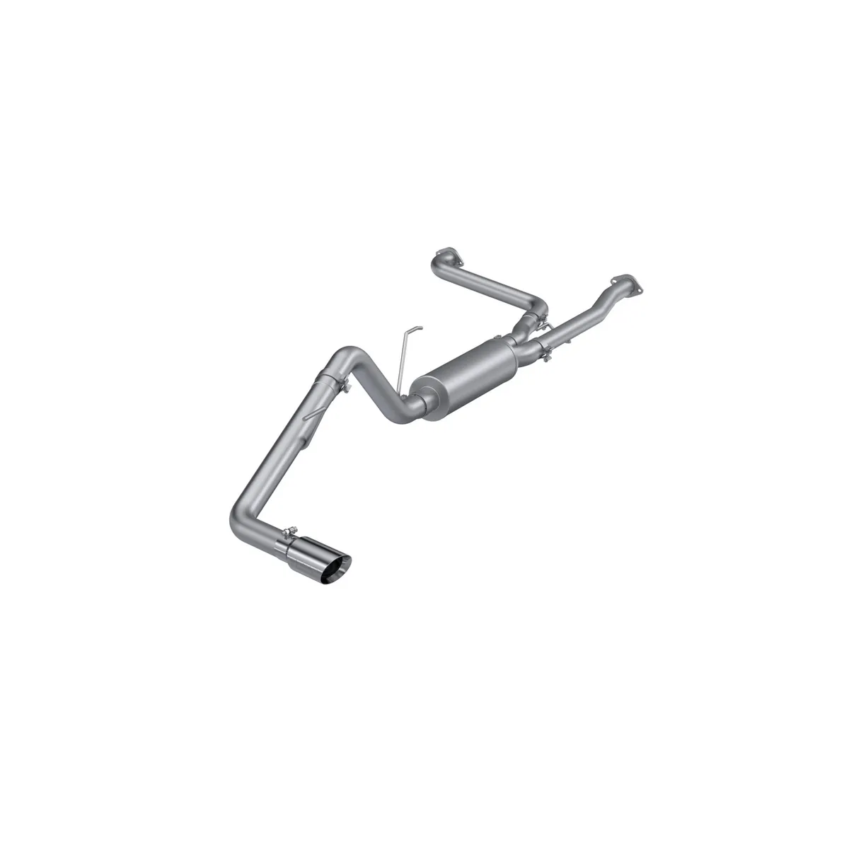Armor Lite Cat Back Performance Exhaust System; 2.5 in. Diameter; 3 in. Single Side Exit; 4 in. Tip; Aluminized Steel; product image