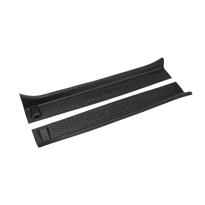 Black Rubber Door Sill Guards Kit For 2018-Later Jeep Wrangler JL & Gladiator JT 4 Doors product image