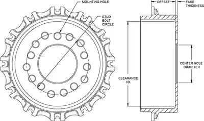 Wilwood Brakes Parking Brake Hat - Dynamic Bobbin Mount - 170-12647