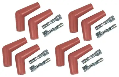 MSD Pro Race Spark Plug Boot & Terminal Kit 115 Deg, 8.5mm, Red