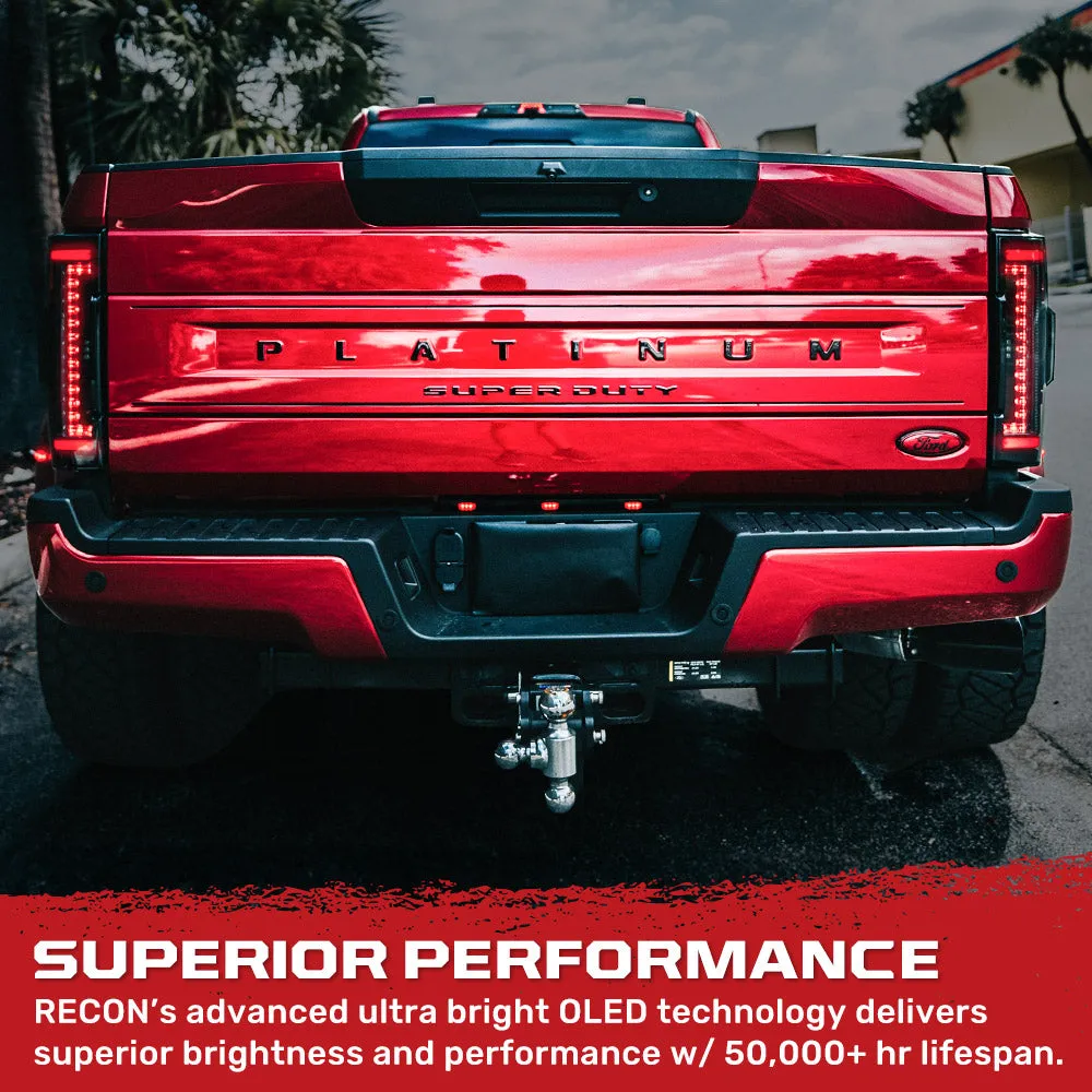 Ford Superduty F250 350 450 550 20-22 Replaces OEM LED Style Tail Lights With Blis Blind Spot Warning System Oled Tail Lights - Red Lens product image