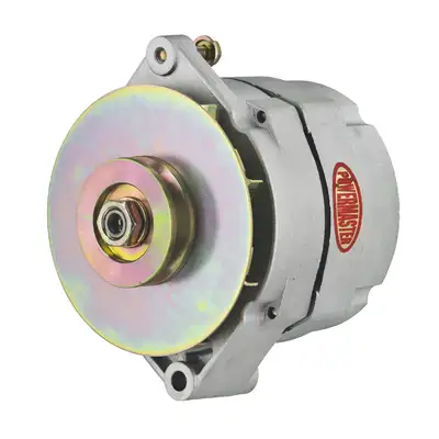 Power Master Alternator; 12si; 100 Amp; 75 Idle; 1 Groove V Type; Baffle; OE Look; Natural;