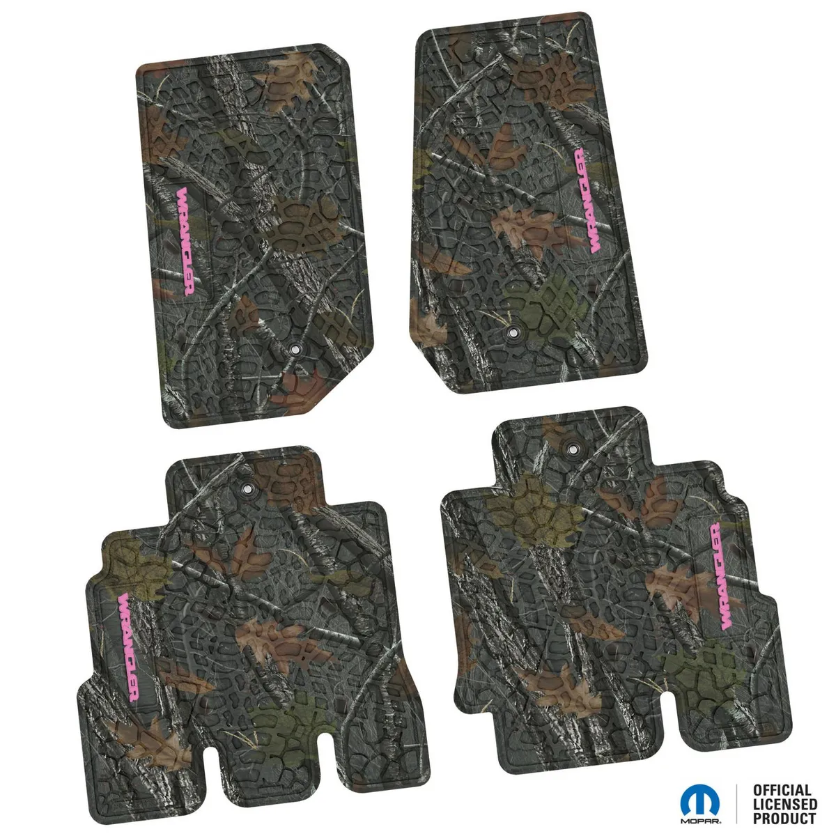 07-13 Jeep JKU 4 Dr Front and Rear -Tire Tread/Scorched Earth Scene w/ Wrangler Insert - Black w/ Red Insert product image