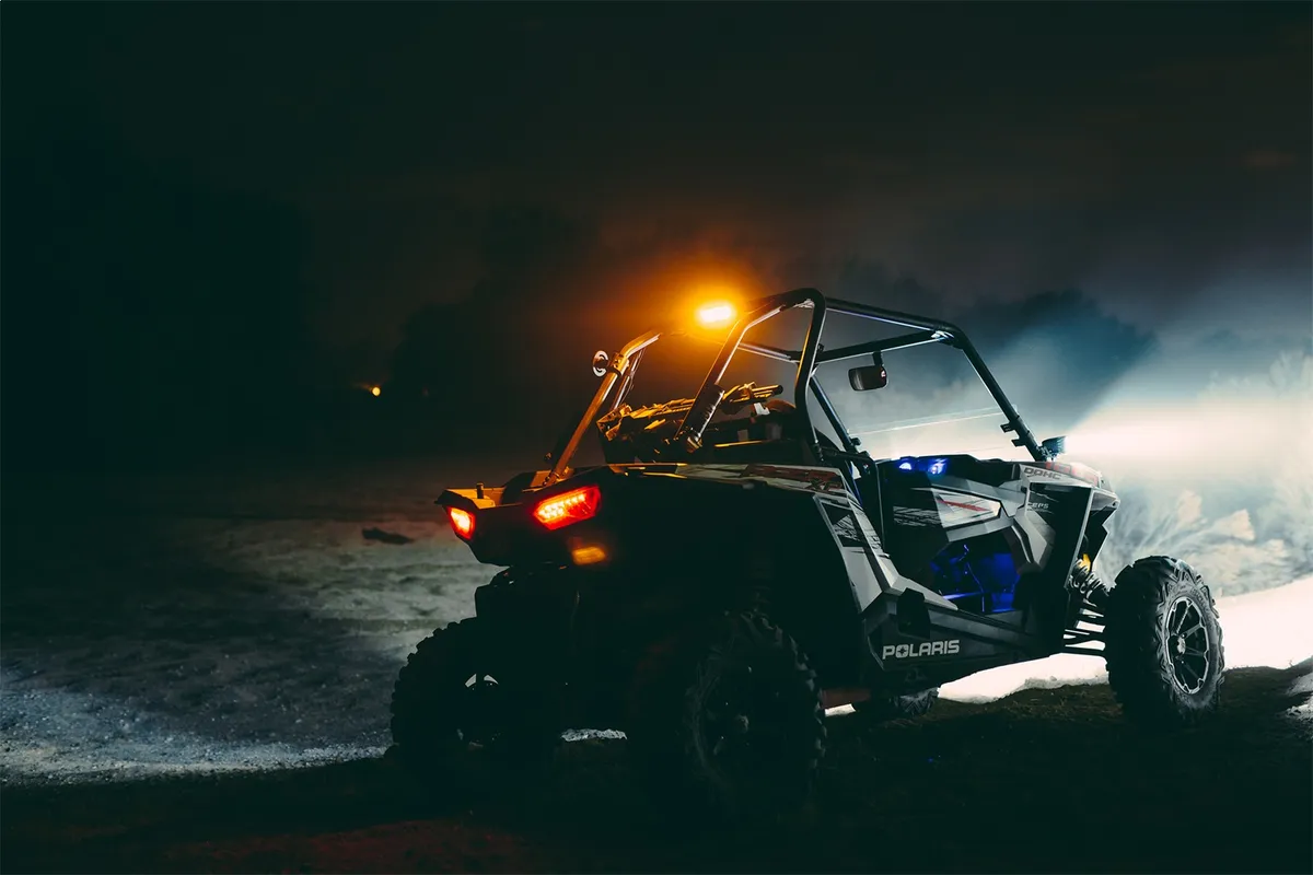 RIGID Chase, Rear Facing 5 Mode LED Light, Amber Halo, Black Housing product image