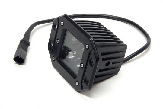 3.0 X 3.0 Inch 16W Square Flush Mount LED Light Flood 1,440 Lumens Each Black Series Southern Truck Lifts product image
