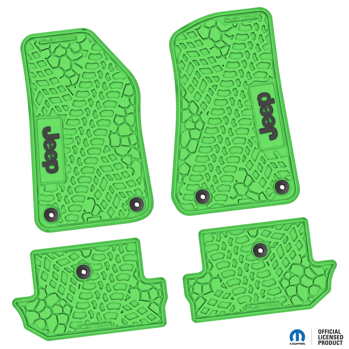 18-24 Jeep JL 2 Dr Front and RearTire Tread/Scorched Earth Scene w/ JEEP Insert - Black w/ Tan Insert product image